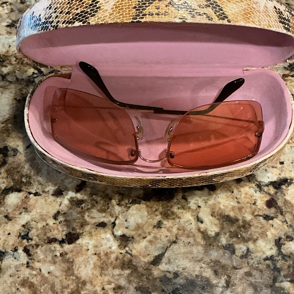 RAY-BAN Vintage Square RB3158 Unisex Orange Tinted Sunglasses - Picture 13 of 16